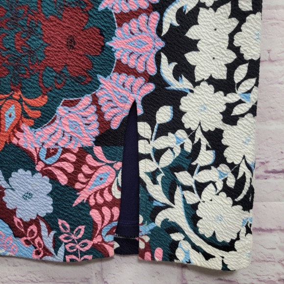 Maeve Floral Pencil Skirt Sz M Jersey Knit Stretch Boho Hippie Bold Festival - Picture 3 of 8